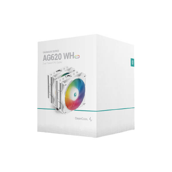 Deepcool Gammaxx AG620 White ARGB Dual Tower CPU Air Cooler (White)